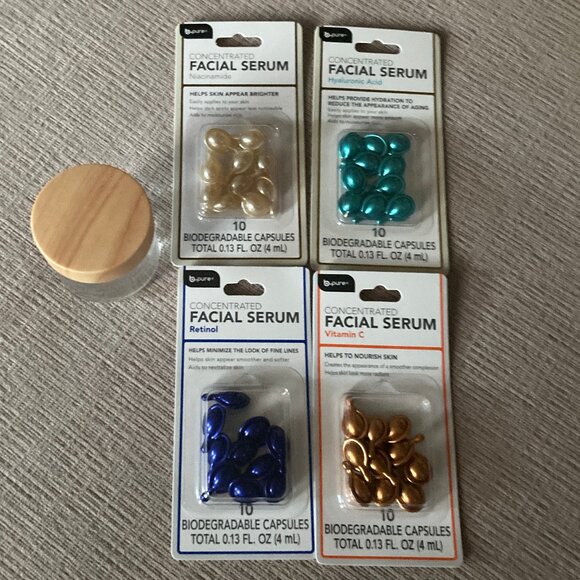 B Pure Serum: 1 Retinol, 1 Vitamin C, 1 Hyaluronic Acid, 1 Niacinamide and Jar - Picture 2 of 6
